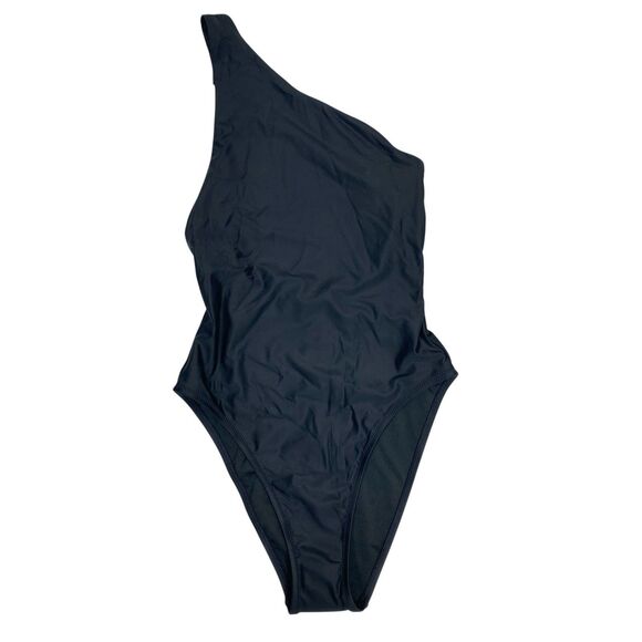 NWT Madewell One Shoulder One Piece Black Swimsuit US Womens XS - Picture 3 of 8